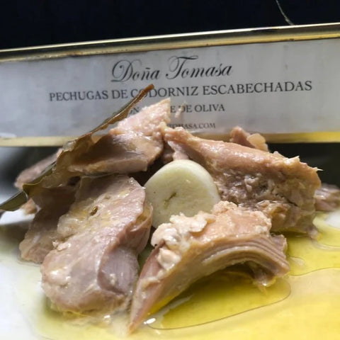 Pechugas de Codorniz Escabechadas 250/850g| Doña Tomasa