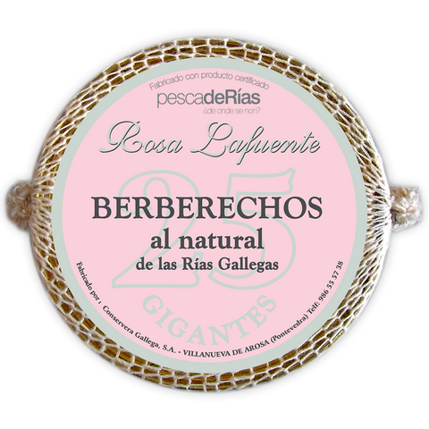 Berberechos al natural 111 g (25 piezas gigantes) | Rosa Lafuente