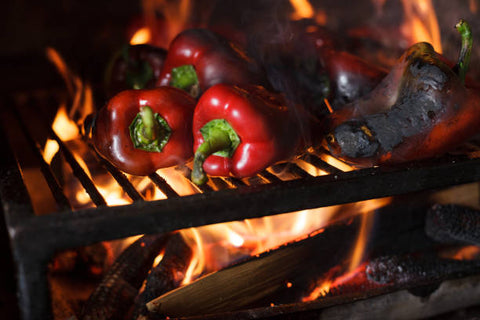 Asado de tomate y pimiento al carbón de encina 465g| Doña Tomasa