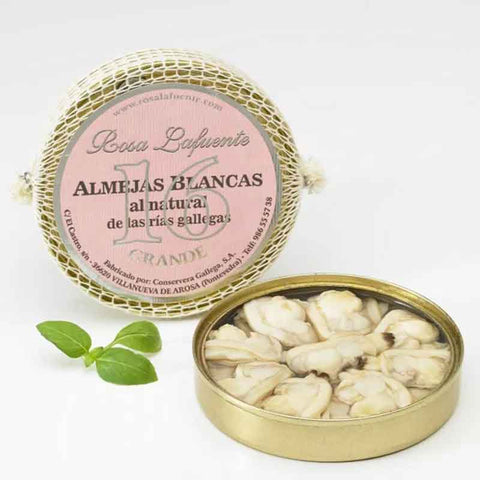 Almejas al natural de las Rías Gallegas 111 g (16 piezas medianas) | Rosa Lafuente